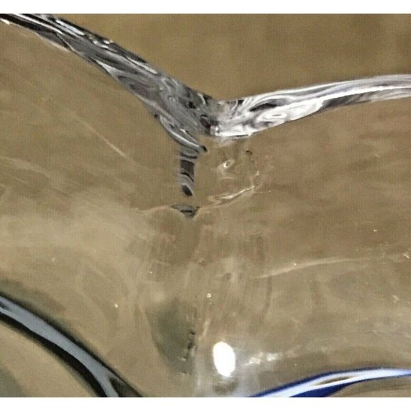 Royal Doulton Crystal Heart Trinket Dishes Etched Floral Dishes Set of 2 - Picture 3 of 7